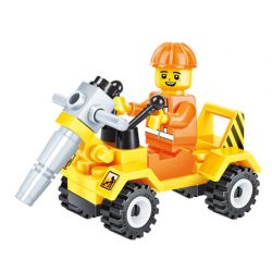 JIESTAR 21004 non  KHOAN ĐẤT bộ đồ chơi xếp lắp ráp ghép mô hình City Thành Phố 35 khối