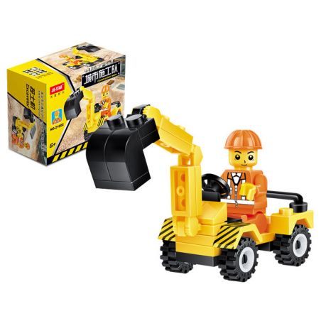 JIESTAR 21002 non  MÁY XÚC bộ đồ chơi xếp lắp ráp ghép mô hình City Thành Phố 37 khối