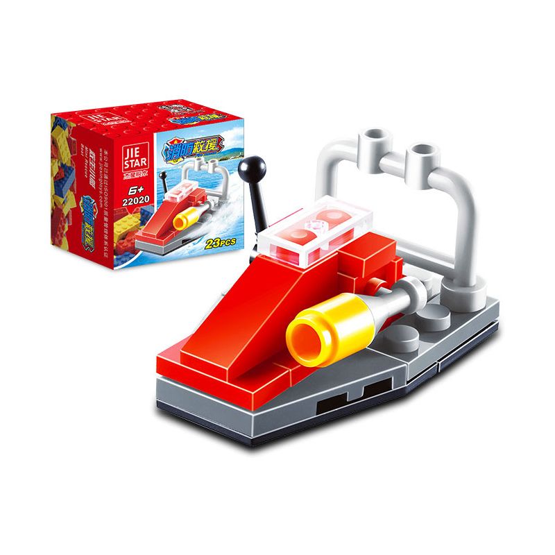 JIESTAR 22020 non  THUYỀN CỨU HỎA bộ đồ chơi xếp lắp ráp ghép mô hình City Thành Phố 23 khối