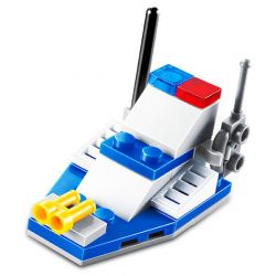 JIESTAR 20018 non  THUYỀN CẢNH SÁT MINI bộ đồ chơi xếp lắp ráp ghép mô hình City Thành Phố 22 khối