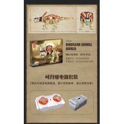 JIESTAR 92450 non  THẾ GIỚI KHỦNG LONG TRICERATOPS bộ đồ chơi xếp lắp ráp ghép mô hình 1215 khối