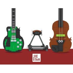 JIESTAR 87501 non  ĐÀN GUITAR ĐIỆN bộ đồ chơi xếp lắp ráp ghép mô hình Creator Sáng Tạo 215 khối