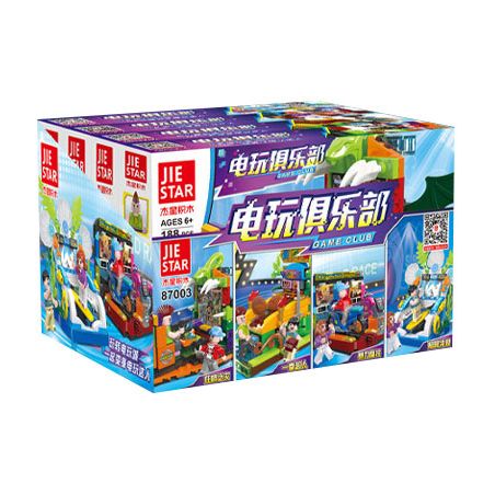 JIESTAR 87003 non  CÂU LẠC BỘ TRÒ CHƠI ĐIỆN TỬ 4 LOẠI bộ đồ chơi xếp lắp ráp ghép mô hình City Thành Phố 771 khối