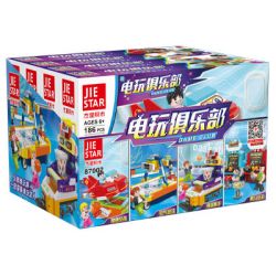 JIESTAR 87002 non  CÂU LẠC BỘ TRÒ CHƠI ĐIỆN TỬ 4 LOẠI bộ đồ chơi xếp lắp ráp ghép mô hình City Thành Phố 764 khối