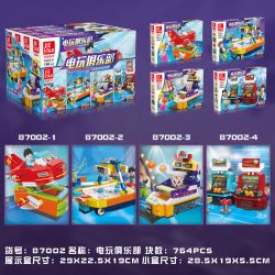 JIESTAR 87002 non  CÂU LẠC BỘ TRÒ CHƠI ĐIỆN TỬ 4 LOẠI bộ đồ chơi xếp lắp ráp ghép mô hình City Thành Phố 764 khối