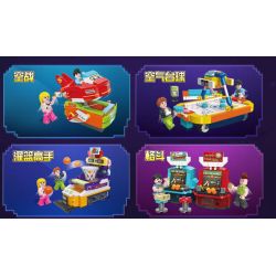 JIESTAR 87002 non  CÂU LẠC BỘ TRÒ CHƠI ĐIỆN TỬ 4 LOẠI bộ đồ chơi xếp lắp ráp ghép mô hình City Thành Phố 764 khối