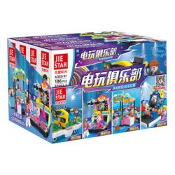 JIESTAR 87001 non  CÂU LẠC BỘ TRÒ CHƠI ĐIỆN TỬ 4 LOẠI bộ đồ chơi xếp lắp ráp ghép mô hình City Thành Phố 777 khối