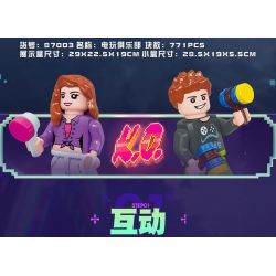 JIESTAR 87001 non  CÂU LẠC BỘ TRÒ CHƠI ĐIỆN TỬ 4 LOẠI bộ đồ chơi xếp lắp ráp ghép mô hình City Thành Phố 777 khối