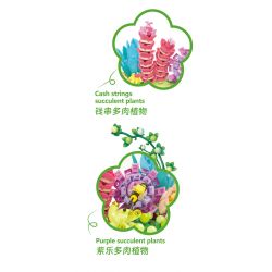 ZHEGAO 663004 non  RƯƠNG KHO BÁU MỌNG NƯỚC bộ đồ chơi xếp lắp ráp ghép mô hình Creator SUCCULENT BOX Sáng Tạo 867 khối