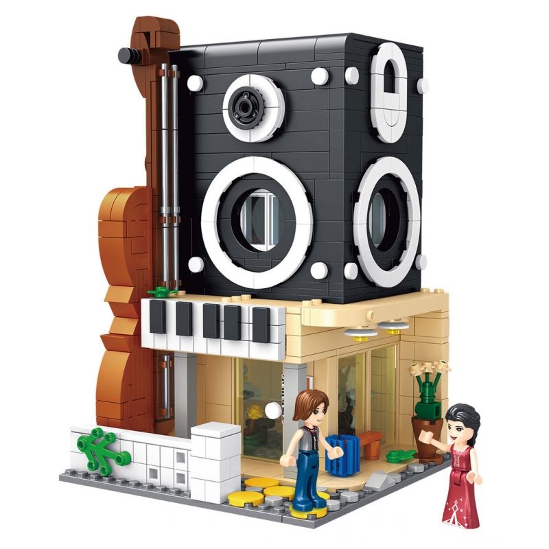 FORANGE FC8510 8510 non  NGÔI NHÀ MƠ ƯỚC PHÒNG NHẠC CỤ bộ đồ chơi xếp lắp ráp ghép mô hình Girl DREAM COTTAGE Con Gái 746 khối