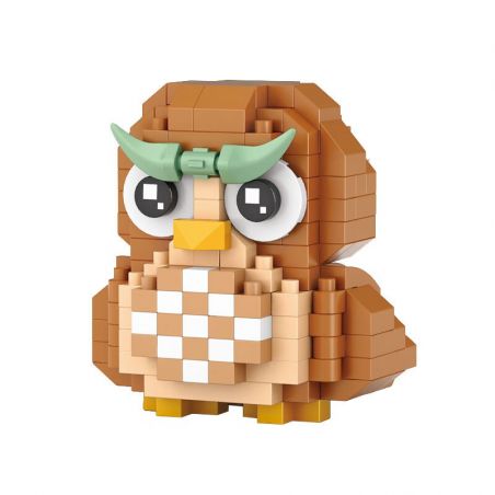 LOZ 8612 non  CON CÚ bộ đồ chơi xếp lắp ráp ghép mô hình OWL 180 khối