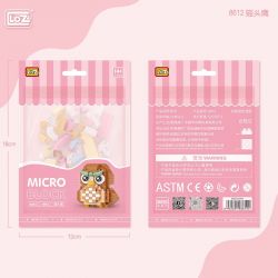 LOZ 8612 non  CON CÚ bộ đồ chơi xếp lắp ráp ghép mô hình OWL 180 khối
