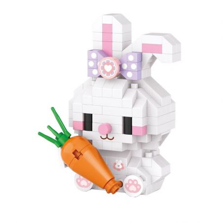 LOZ 8610 non  CON THỎ bộ đồ chơi xếp lắp ráp ghép mô hình RABBIT 170 khối