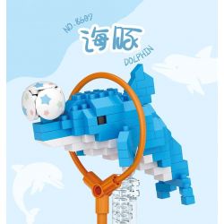 LOZ 8607 non  CÁ HEO bộ đồ chơi xếp lắp ráp ghép mô hình DOLPHIN 150 khối