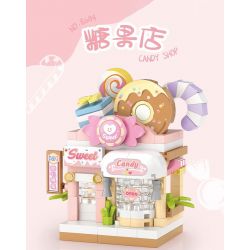 LOZ 8604 non  CỬA HÀNG KẸO bộ đồ chơi xếp lắp ráp ghép mô hình CANDY SHOP