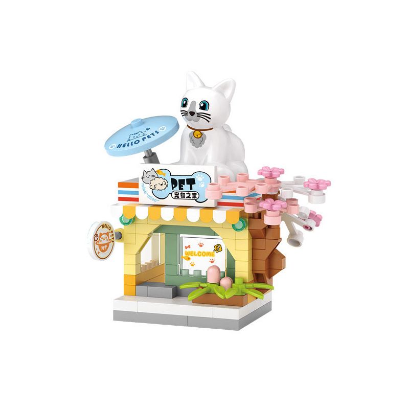 LOZ 8601 non  CỬA HÀNG THÚ CƯNG bộ đồ chơi xếp lắp ráp ghép mô hình PET SHOP 120 khối