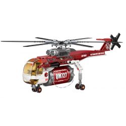 QMAN ENLIGHTEN KEEPPLEY 12027 non  FLAME HERALD TRỰC THĂNG CỨU HỎA bộ đồ chơi xếp lắp ráp ghép mô hình City Thành Phố