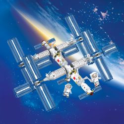 SEMBO 203354 non  MỘT ĐẤT NƯỚC HÙNG MẠNH GIAI ĐOẠN THỨ HAI CỦA DỰ ÁN TRẠM VŨ TRỤ bộ đồ chơi xếp lắp ráp ghép mô hình