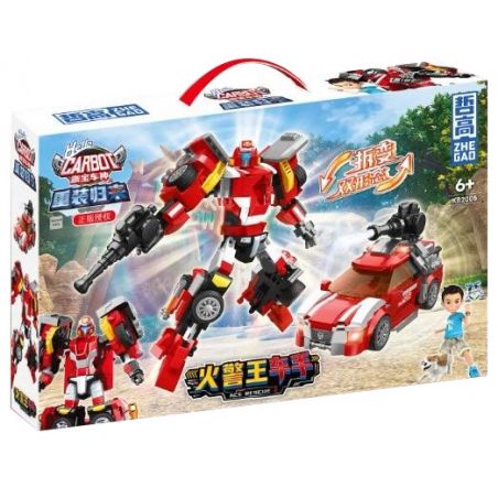 ZHEGAO KB2005 2005 non  THẦN XE KABAO LÁI VUA LỬA bộ đồ chơi xếp lắp ráp ghép mô hình Movie & Game HELLO CARBOT ACE RESCUE Phim Và Trò Chơi 452 khối