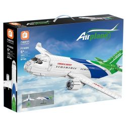 FORANGE FC6008 6008 non  MÁY BAY CHỞ KHÁCH NỘI ĐỊA bộ đồ chơi xếp lắp ráp ghép mô hình Creator AIRPLANE Sáng Tạo 1601 khối