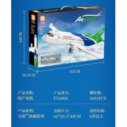 FORANGE FC6008 6008 non  MÁY BAY CHỞ KHÁCH NỘI ĐỊA bộ đồ chơi xếp lắp ráp ghép mô hình Creator AIRPLANE Sáng Tạo 1601 khối