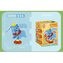 FORANGE FC8286 8286 non  MÁY LẮC THÚ 6 LOẠI LINH DƯƠNG ĐẦU BÒ GẤU HỒNG VOI LẠC ĐÀ VẸT MÀO DIỀU HÂU bộ đồ chơi xếp lắp ráp ghép mô hình Creator POCKET BLOCK Sáng Tạo 633 khối