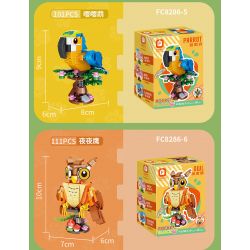 FORANGE FC8286 8286 non  MÁY LẮC THÚ 6 LOẠI LINH DƯƠNG ĐẦU BÒ GẤU HỒNG VOI LẠC ĐÀ VẸT MÀO DIỀU HÂU bộ đồ chơi xếp lắp ráp ghép mô hình Creator POCKET BLOCK Sáng Tạo 633 khối