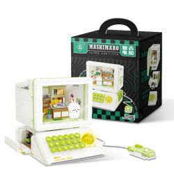 WEILE CHUANGXIANG 6009 non  MÁY TÍNH CỔ ĐIỂN THỎ ROGUE bộ đồ chơi xếp lắp ráp ghép mô hình MASHIMARO 1608 khối