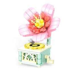 SEMBO 611071 non  CÁC LOÀI MỌNG NƯỚC DỄ THƯƠNG VÀ THÚ VỊ HOA HỒNG ĐỂ LẠI TIẾNG NÓI THIẾT BỊ GIA DỤNG KIỂU CỔ ĐIỂN bộ đồ chơi xếp lắp ráp ghép mô hình Creator Sáng Tạo 151 khối