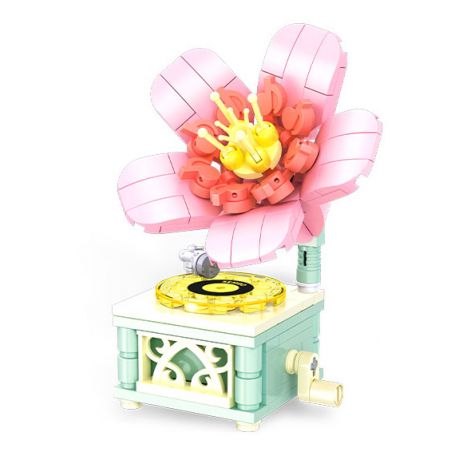 SEMBO 611071 non  CÁC LOÀI MỌNG NƯỚC DỄ THƯƠNG VÀ THÚ VỊ HOA HỒNG ĐỂ LẠI TIẾNG NÓI THIẾT BỊ GIA DỤNG KIỂU CỔ ĐIỂN bộ đồ chơi xếp lắp ráp ghép mô hình Creator Sáng Tạo 151 khối