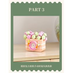 SEMBO 611071 non  CÁC LOÀI MỌNG NƯỚC DỄ THƯƠNG VÀ THÚ VỊ HOA HỒNG ĐỂ LẠI TIẾNG NÓI THIẾT BỊ GIA DỤNG KIỂU CỔ ĐIỂN bộ đồ chơi xếp lắp ráp ghép mô hình Creator Sáng Tạo 151 khối