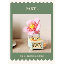 SEMBO 611071 non  CÁC LOÀI MỌNG NƯỚC DỄ THƯƠNG VÀ THÚ VỊ HOA HỒNG ĐỂ LẠI TIẾNG NÓI THIẾT BỊ GIA DỤNG KIỂU CỔ ĐIỂN bộ đồ chơi xếp lắp ráp ghép mô hình Creator Sáng Tạo 151 khối