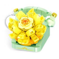 SEMBO 611069 non  DỄ THƯƠNG VÀ MỌNG NƯỚC ĐIỆN THOẠI YULIAN ĐỒ GIA DỤNG CỔ ĐIỂN bộ đồ chơi xếp lắp ráp ghép mô hình Creator Sáng Tạo 141 khối