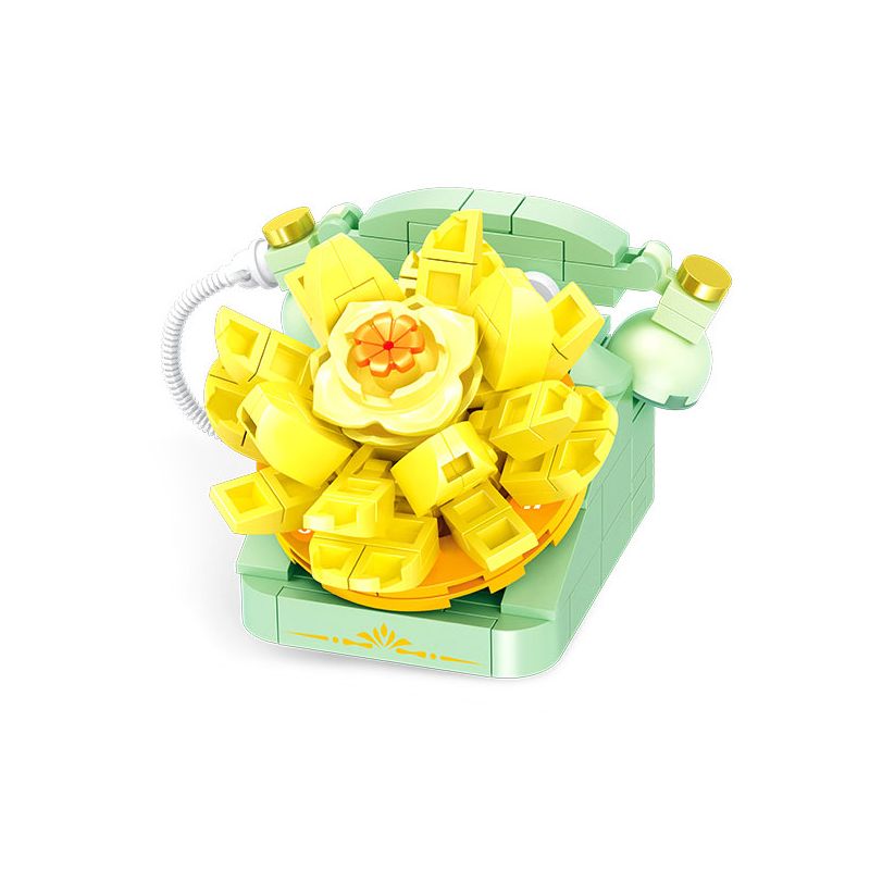 SEMBO 611069 non  DỄ THƯƠNG VÀ MỌNG NƯỚC ĐIỆN THOẠI YULIAN ĐỒ GIA DỤNG CỔ ĐIỂN bộ đồ chơi xếp lắp ráp ghép mô hình Creator Sáng Tạo 141 khối