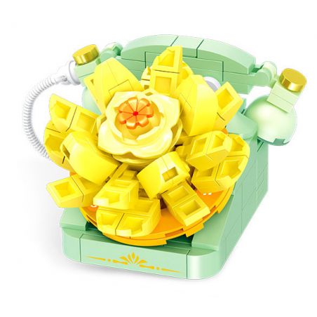 SEMBO 611069 non  DỄ THƯƠNG VÀ MỌNG NƯỚC ĐIỆN THOẠI YULIAN ĐỒ GIA DỤNG CỔ ĐIỂN bộ đồ chơi xếp lắp ráp ghép mô hình Creator Sáng Tạo 141 khối