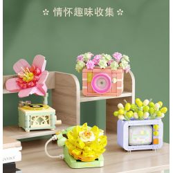 SEMBO 611068 non  DỄ THƯƠNG VÀ MỌNG NƯỚC BERRY TV ĐỒ GIA DỤNG CỔ ĐIỂN bộ đồ chơi xếp lắp ráp ghép mô hình Creator Sáng Tạo 179 khối