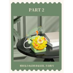 SEMBO 611068 non  DỄ THƯƠNG VÀ MỌNG NƯỚC BERRY TV ĐỒ GIA DỤNG CỔ ĐIỂN bộ đồ chơi xếp lắp ráp ghép mô hình Creator Sáng Tạo 179 khối