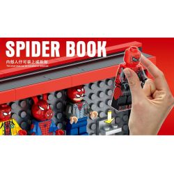 2461 non  SÁCH PHIÊN BẢN SƯU TẬP NHÂN VẬT NHỎ CỦA NGƯỜI NHỆN bộ đồ chơi xếp lắp ráp ghép mô hình Super Heroes Siêu Nhân Anh Hùng 1888 khối