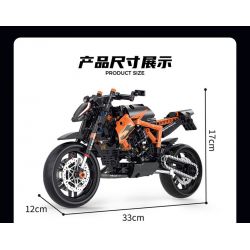 DOUBLE HEIGHT 60501 non  MÔ TÔ HẠNG NẶNG KTM SUPERDUKE 1290R tỷ lệ 1:8 bộ đồ chơi xếp lắp ráp ghép mô hình  Kỹ Thuật Công Nghệ Cao Mô Hình Phương Tiện 579 khối