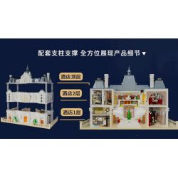 AREA-X AB0009 0009 non  THÁM TỬ KHÁCH SẠN NỬA ĐÊM MÙA 6 bộ đồ chơi xếp lắp ráp ghép mô hình