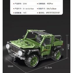 QIAO LE TONG 2318 non  XE BÁN TẢI bộ đồ chơi xếp lắp ráp ghép mô hình  Kỹ Thuật Công Nghệ Cao Mô Hình Phương Tiện 452 khối