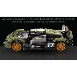 QIAO LE TONG 2317 non  XE Ý TƯỞNG LAMBORGHINI V12 VISION GT KÉO LÙI bộ đồ chơi xếp lắp ráp ghép mô hình  Kỹ Thuật Công Nghệ Cao Mô Hình Phương Tiện 432 khối