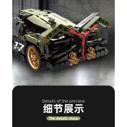 QIAO LE TONG 2317 non  XE Ý TƯỞNG LAMBORGHINI V12 VISION GT KÉO LÙI bộ đồ chơi xếp lắp ráp ghép mô hình  Kỹ Thuật Công Nghệ Cao Mô Hình Phương Tiện 432 khối