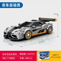 SEMBO 714005 non  KOENIGSEGG MỘT:1 bộ đồ chơi xếp lắp ráp ghép mô hình Speed Champions Racing Cars KOENIGSEGG ONE:1 Đua Xe Công Thức 244 khối