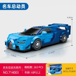 SEMBO 714003 non  BK.8 BUGATTI CHIRON bộ đồ chơi xếp lắp ráp ghép mô hình Speed Champions Racing Cars Đua Xe Công Thức 263 khối