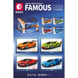 SEMBO 714003 non  BK.8 BUGATTI CHIRON bộ đồ chơi xếp lắp ráp ghép mô hình Speed Champions Racing Cars Đua Xe Công Thức 263 khối