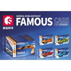 SEMBO 714003 non  BK.8 BUGATTI CHIRON bộ đồ chơi xếp lắp ráp ghép mô hình Speed Champions Racing Cars Đua Xe Công Thức 263 khối