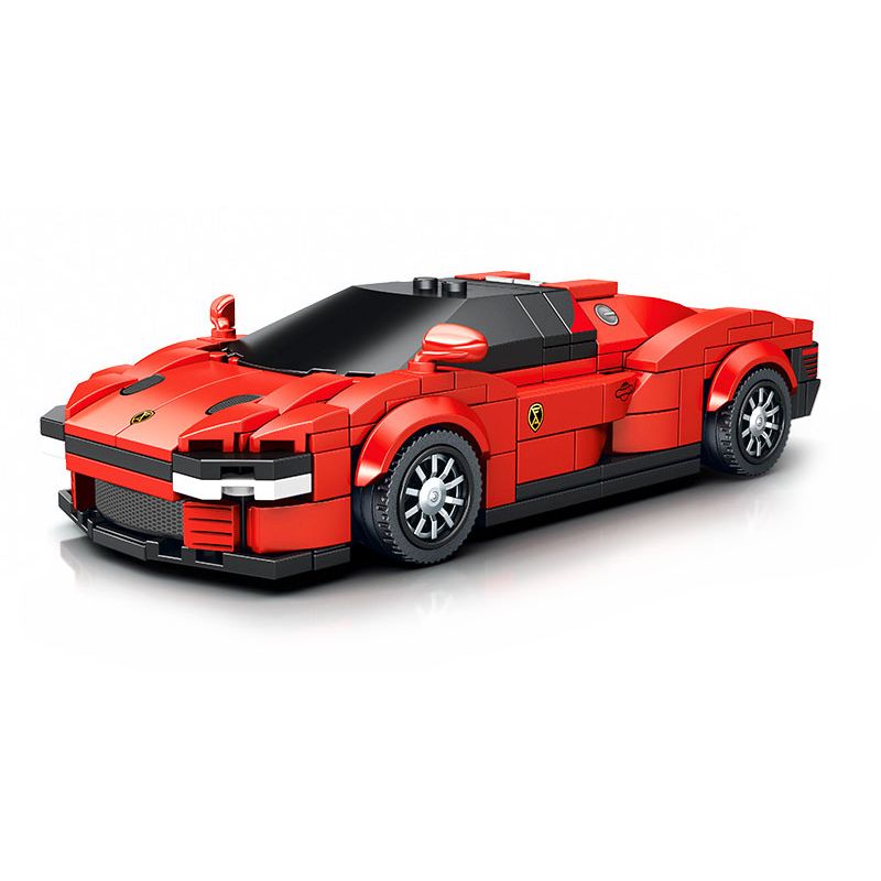 SEMBO 714002 non  BK.8 FERRARI BLAZING XE CỬA DAYTONA SP3 bộ đồ chơi xếp lắp ráp ghép mô hình Speed Champions Racing Cars FERRARI DAYTONA SP3 Đua Xe Công Thức 229 khối