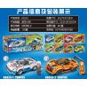 MINGDI LEIBAO K0523 0523 non  GÓI XE SANG 8 MẪU bộ đồ chơi xếp lắp ráp ghép mô hình Racers Đua Tốc Độ 1602 khối