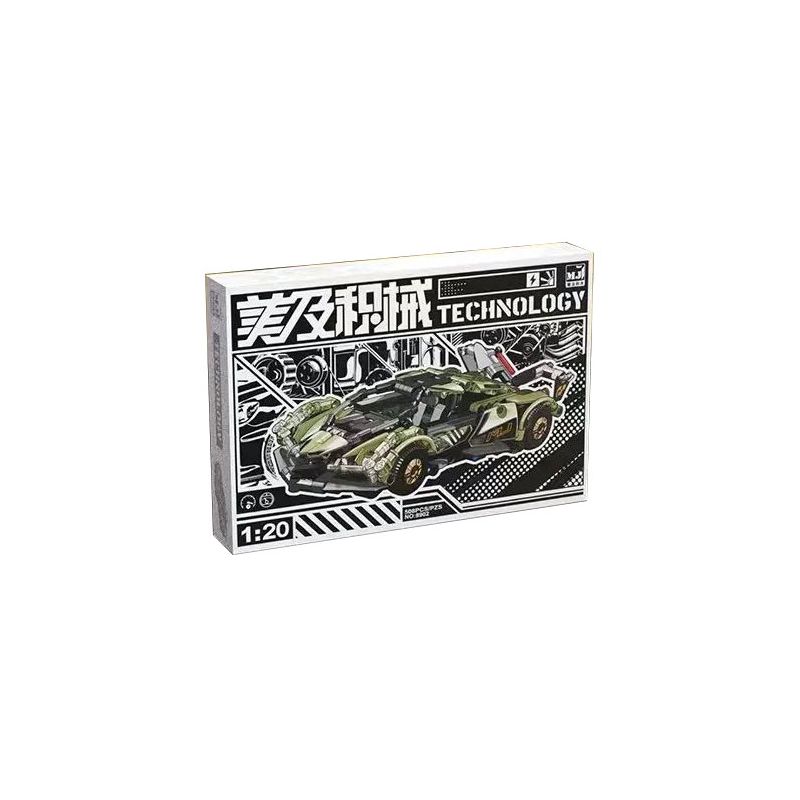 BEAUTIFUL AND 8902 non  MẪU XE Ý TƯỞNG LAMBORGHINI V12 VISION GT tỷ lệ 1:20 bộ đồ chơi xếp lắp ráp ghép mô hình  Kỹ Thuật Công Nghệ Cao Mô Hình Phương Tiện 528 khối